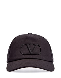 Бейсболка VLogo из хлопкового твила с фактурным логотипом Valentino garavani