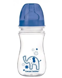 Антиколиковая бутылочка Colourful animals синяя 240мл Canpol babies