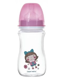 Антиколиковая бутылочка Toys розовая 240мл Canpol babies