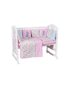 Комплект в кроватку Собачки 5 предметов 120х60 розовый Polini-kids