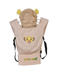 Рюкзак кенгуру Disney baby Король Лев с вышивкой бежевый Polini-kids