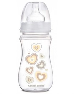 Антиколиковая бутылочка Newborn baby белая 240мл Canpol babies