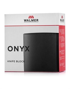 Подставка для ножей Onyx овальная 16х7х16см черная Walmer