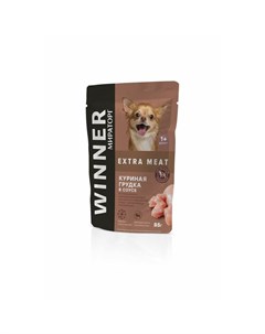 Мираторг Extra Meat полнорационный влажный корм для взрослых собак мелких пород с чувствительным пищ Winner