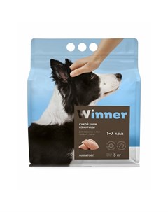 Сухой корм Мираторг для взрослых собак средних пород с курицей 3 кг Winner