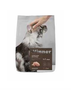 Сухой корм Мираторг для стерилизованных кошек с курицей 2 кг Winner