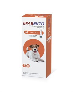 Intervet капли от блох и клещей для собак массой от 4 5 до 10 кг Бравекто