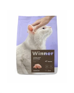 Сухой корм Мираторг для пожилых кошек с курицей 2 кг Winner