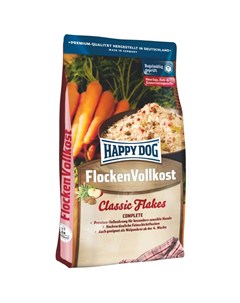 Корм для собак Flocken Vollkost Премиум хлопья кукуруза пшеница овес просо рис овощи мясные гранулы  Happy dog