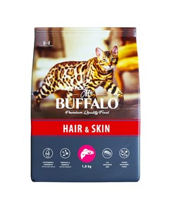 Корм для кошек Hair Skin лосось сух 1 8кг Mr.buffalo
