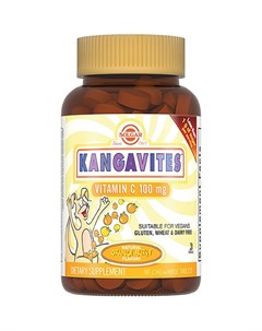 Кангавитес с витамином C для детей со вкусом апельсина 90 таблеток Витамины Solgar