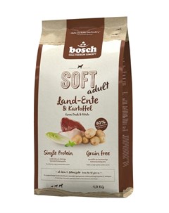 Полувлажный корм для собак с уткой и картофелем 1 кг Bosch soft