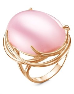 Кольцо в окантовке Кварц розовый позолота 17 5 размер Красная пресня