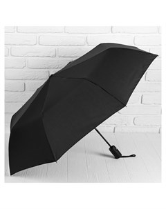 Зонт полуавтоматический Однотонный 3 сложения 8 спиц R 49 см цвет чёрный Nnb