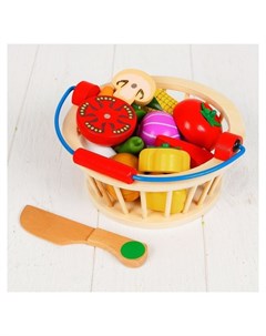 Игровой набор Овощи в корзине 14 овощей 5 5 5 см Кнр игрушки