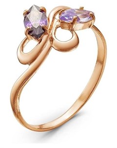 Кольцо Оливия позолота цвет фиолетовый 18 размер 5121273 Красная пресня