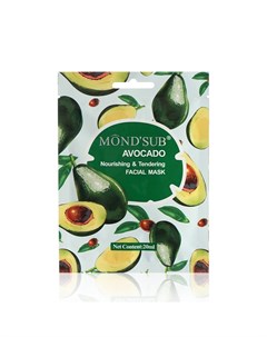 Питательная маска для лица Avocado с авокадо 20мл Mondsub