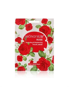 Увлажняющая маска для лица Rose с экстрактом розы 20мл Mondsub