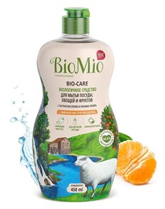 Экологичное средство Bio Care для мытья посуды овощей и фруктов с мандарином экстрактом хлопка и ион Biomio