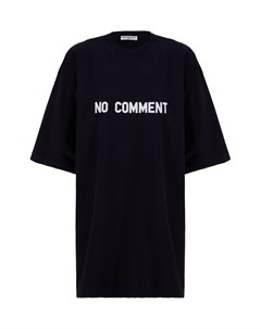 Темно синяя футболка No Comment Balenciaga