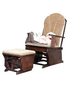 Кресло качалка С 254 с подставкой для ног шоколадное Красная звезда