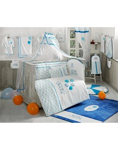 Комплект постельного белья Happy Birthday 3 предмета голубой Kidboo