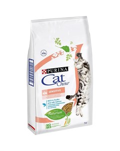 Сухой корм для взрослых кошек с чувствительной пищеварительной системой с высоким содержанием домашн Cat chow