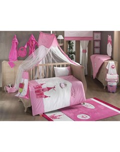 Комплект постельного белья Little Princess 3 предмета розовый Kidboo