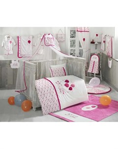 Комплект постельного белья Happy Birthday 3 предмета розовый Kidboo
