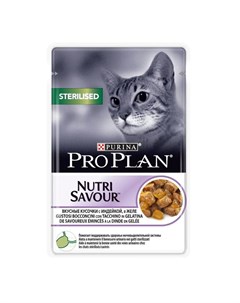 Влажный корм ProPlan Sterilised для стерилизованных кошек индейка в желе 85гр Purina pro plan