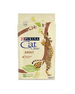 Сухой корм для взрослых кошек с уткой 1 5кг Cat chow