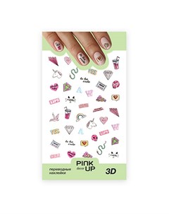 Наклейки для ногтей DECOR FUN переводные Pink up