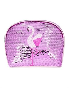 Косметичка вместительная в пайетках flamingo Lady pink