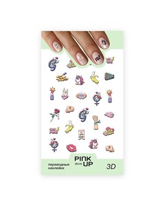 Наклейки для ногтей DECOR 3D переводные тон 786 Pink up