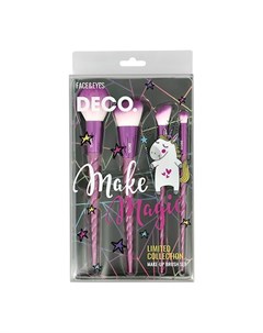 Набор кистей для макияжа MAKE MAGIC 4 шт Deco