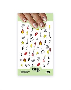 Наклейки для ногтей DECOR 3D переводные тон 713 Pink up