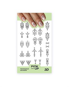 Наклейки для ногтей DECOR 3D переводные тон 714 Pink up