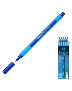 Ручка шариковая Slaider Edge F узел 0 7мм антискользящий корпус Soft масляная основа чернил синяя Schneider