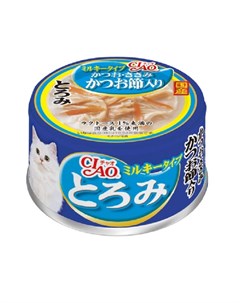 Влажный корм для кошек CIAO TOROMI Куриное филе с тунцом кацуо в сливочном бульоне 80 гр Inaba