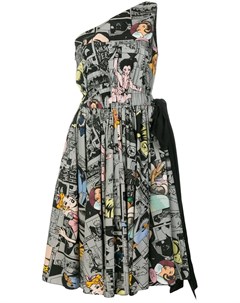 Prada асимметричное платье с принтом в стиле комиксов Prada