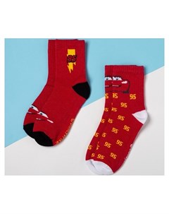 Набор носков Тачки 2 пары красный 16 18 см Disney