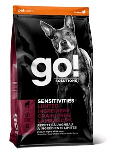 Корм беззерновой для щенков и собак с ягненком для чувствительного пищеварения 9 98 кг Go! solutions