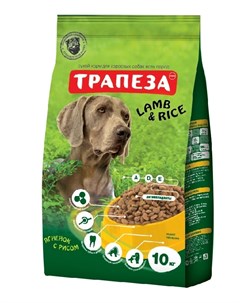 Корм ягненок для взрослых собак с ягненком 10 кг Трапеза