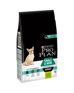 Сухой корм Pro Plan для взрослых собак мелких и карликовых пород с чувствительным пищеварением ягнен Purina pro plan