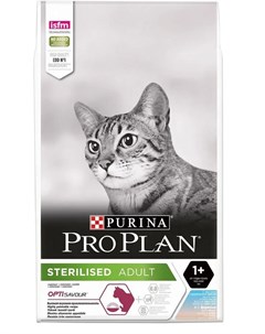 Сухой корм для стерилизованных кошек с высоким содержанием трески и форели 10кг Purina pro plan