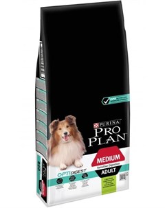 Сухой корм ProPlan для взрослых собак средних пород с чувствительным пищеварением ягненок рис 14кг Purina pro plan