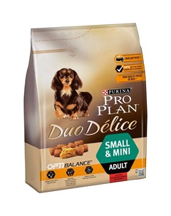 Сухой корм ProPlan Duo Delice для взрослых собак мелких и карликовых пород говядина 2 5кг Purina pro plan