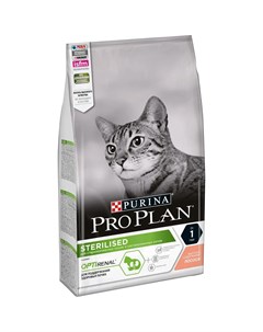 Сухой корм ProPlan для стерилизованных кошек и кастрированных котов лосось 1 5кг Purina pro plan