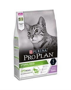 Сухой корм ProPlan Sterilised для стерилизованных и кастрированных кошек индейка 3кг Purina pro plan