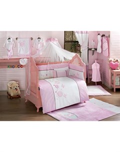 Комплект постельного белья Sweet Flowers 4 предмета розовый Kidboo
